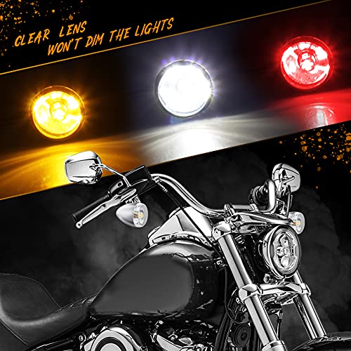 QUASCO Clear Turn Signal Lens Cover 2 Inch Lenses for Bullet Turn Signals Compatible with Harley Street Glide Road Glide Sportster Softail Iron 883 Road King, Pack of 4 - Image 5