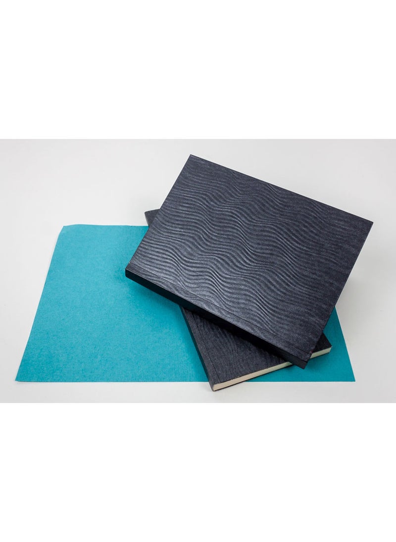 Paper-Oh Yuko-Ori Metallic Grey A5 Lined No Closure 112 Pages 100gsm Notebook - Image 5