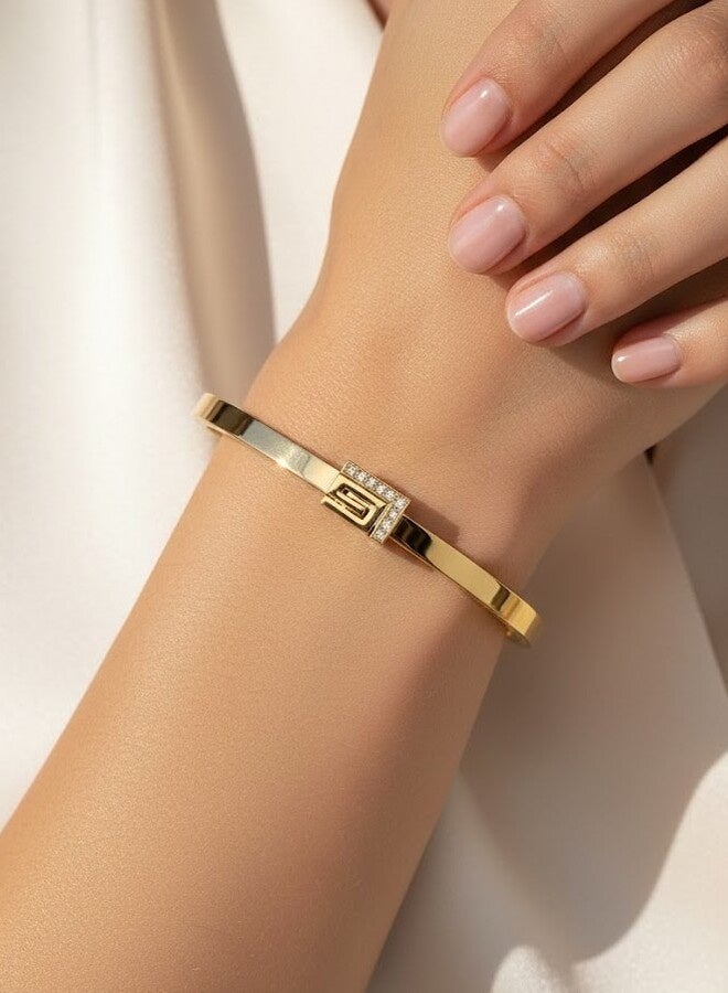 غاي لاروش سوار أودري مطلي بالذهب للنساء - Image 4