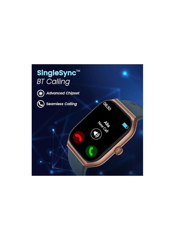 Titan Electronics - Titan Smart 3 Premium Smart Watch|1.96" Super AMOLED Display with 410x502 Pixel Resolution|SingleSync BT Calling|NitroFast Charging|110+ Sports Modes|200+ Watchfaces|Upto 7 Days Battery (Black) - Image 1