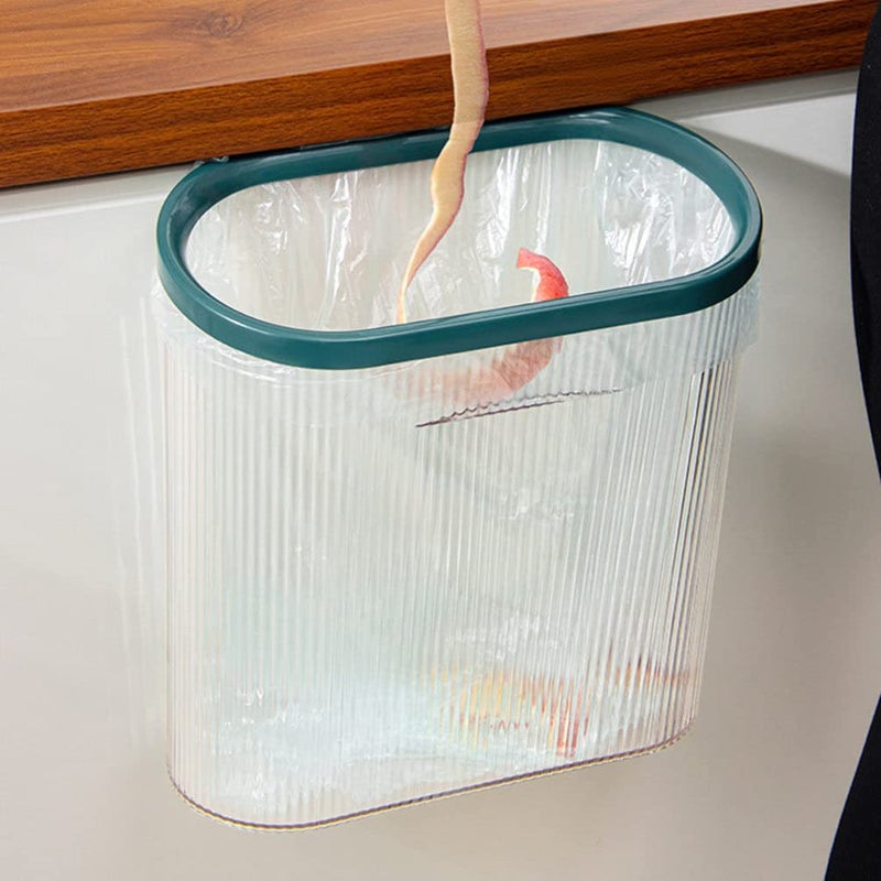 كلاراكو صناديق قمامة مكتبية من كلارك، سلة قمامة بلاستيكية، سلة قمامة معلقة للمطبخ، سلة قمامة مثبتة على الحائط، حاوية نفايات للمنزل والمكتب والفندق والمطبخ وغرفة النوم وديكور عتيق - Image 3