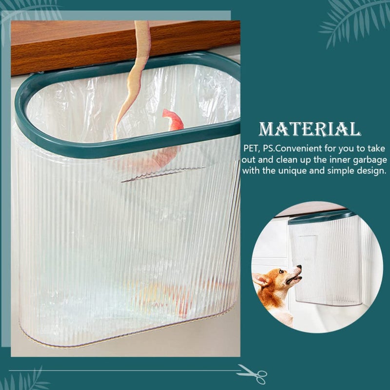 كلاراكو صناديق قمامة مكتبية من كلارك، سلة قمامة بلاستيكية، سلة قمامة معلقة للمطبخ، سلة قمامة مثبتة على الحائط، حاوية نفايات للمنزل والمكتب والفندق والمطبخ وغرفة النوم وديكور عتيق - Image 4