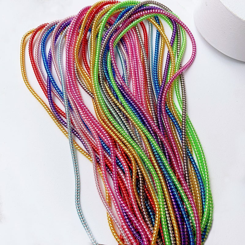 1.4 Meters/1.6 Meters Bright Silver Plating Mobile Phone Data Line Protection Rope Environmental Protection Tpu Winder Data Line Winding - Image 4