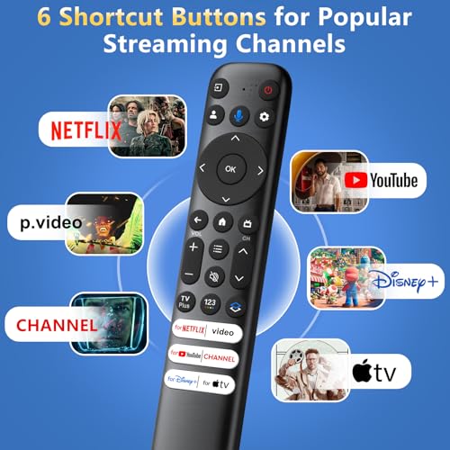 OMAIC Voice Remote for TCL-Google-TV-Remote Control Replacement,RC813 Compatible with TCL Smart TVs QM8/QM7/S5/S4/S3/Q7/Q6/Q5 Series with Voice Function - Image 5