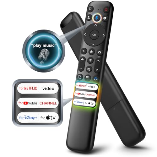 OMAIC Voice Remote for TCL-Google-TV-Remote Control Replacement,RC813 Compatible with TCL Smart TVs QM8/QM7/S5/S4/S3/Q7/Q6/Q5 Series with Voice Function - Image 1