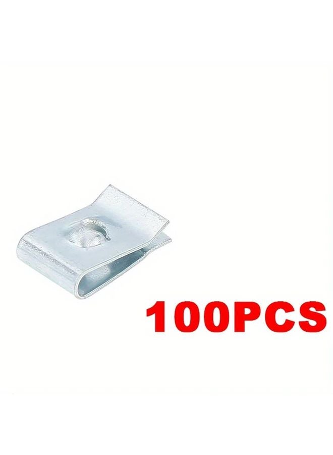 100pcs Iron Sheet Automotive Self Tapping Screw Clips Rust Proof U Shaped Fasteners - Image 1