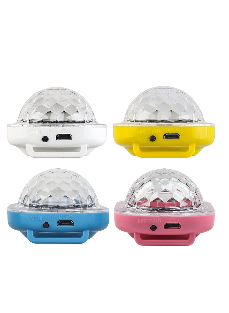 SOLARAE Disco Light, Star Projector Light, Party Ball Lights, Disco Watch for Kids, Mini LED Night Light with Color Changing, Pack of 4 (Pink, Blue, Yello, White) - Image 4