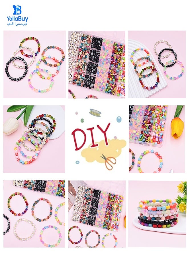 YallaBuy 600PCS Stars & Moon Beads Set for Kids, DIY Jewelry Making Kit with Charms, Beaded Bracelet & Necklace Craft Supplies, Art Beads Kit Gift for Girls - Image 5