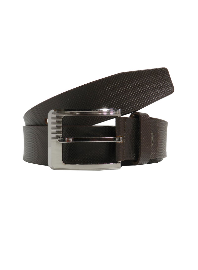 LAVERI LEATHER حزام بني رسمي وغير رسمي من الجلد الطبيعي 40 مم للرجال - Image 1