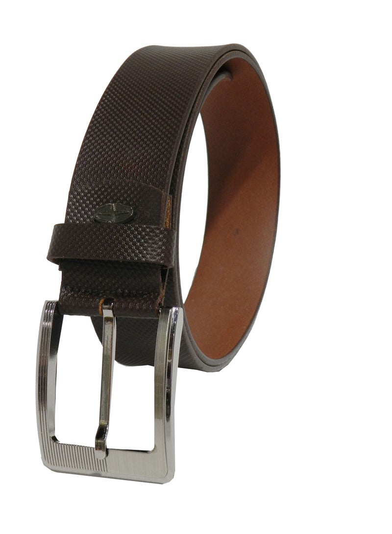 LAVERI LEATHER حزام بني رسمي وغير رسمي من الجلد الطبيعي 40 مم للرجال - Image 4