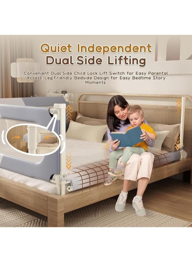 Extra Long Safety Bed Rail for Toddlers with Dual-Child Lock - Image 1
