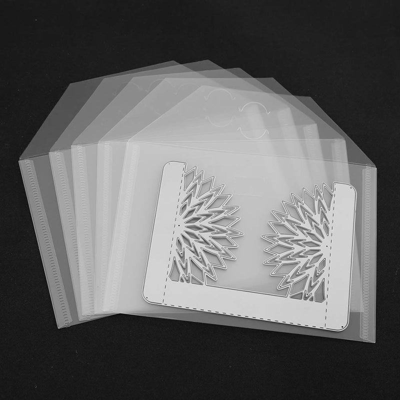 Briartw Large Stamp & Die Storage Pockets Resealable Clear Plastic Seal Bags Storage Case for Cutting Dies Stencil Album Stamp Crafts for DIY Scrapbooking Paper Card Craft Cutting Dies for Card Making - Image 5
