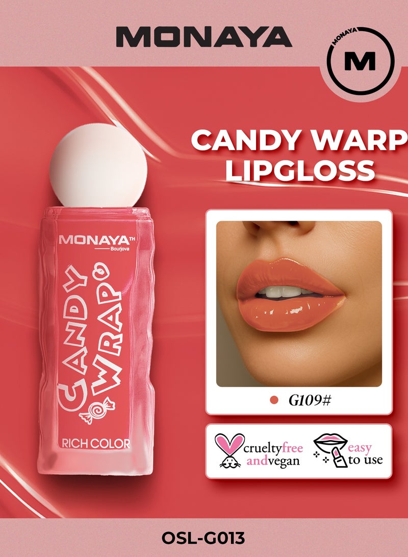 Monaya G013 Candy Wrap Rich Color Lip Gloss - Long-Lasting, Moisturizing, Non-Sticky, 4.5ml, High Shine, Perfect for All-Day Wear - Image 1