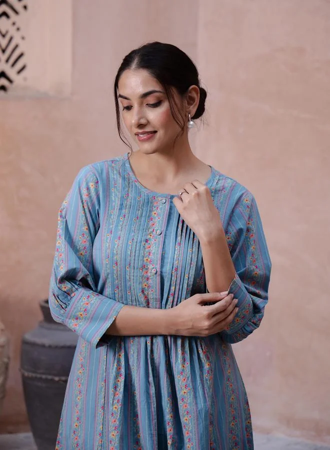 sanskrutihomes sanskrutihomes Women Floral Printed Regular Kurta and Pants Set for Women