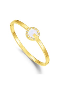 Glossy Bangle for Women Gold Plating with Mother of PearlPEJLG0002508