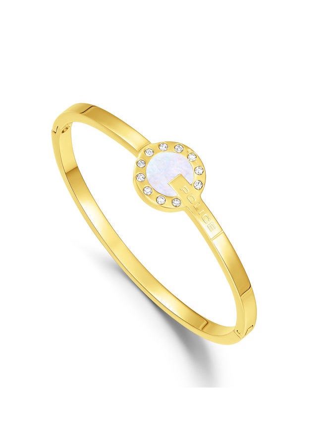 POLICE - Glossy Bangle for Women Gold Plating with Mother of PearlPEJLG0002508 - Image 1