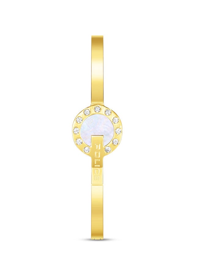 POLICE - Glossy Bangle for Women Gold Plating with Mother of PearlPEJLG0002508 - Image 1