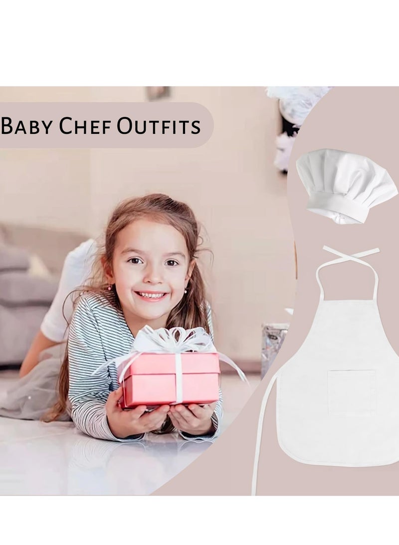 2PCS Baby Chef Outfits, Baby Photography Prop Baby Photo Outfit Baby Chef Costume Chef Hat Apron - Image 3