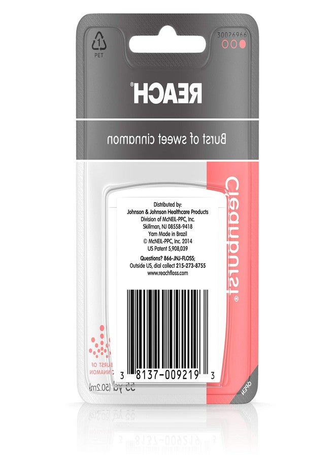 Reach Cleanburst Waxed Dental Floss, Oral Care, Cinnamon Flavored, 55 Yards - Image 2