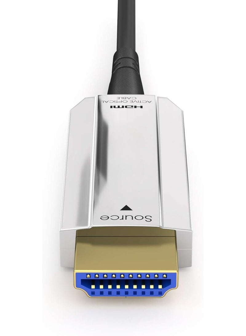 كابل HDMI بصري بطول 50 متر – بدقة 4K@60Hz و1080p، عالي السرعة مع إيثرنت وARC – مثالي للألعاب والمسرح المنزلي - Image 1