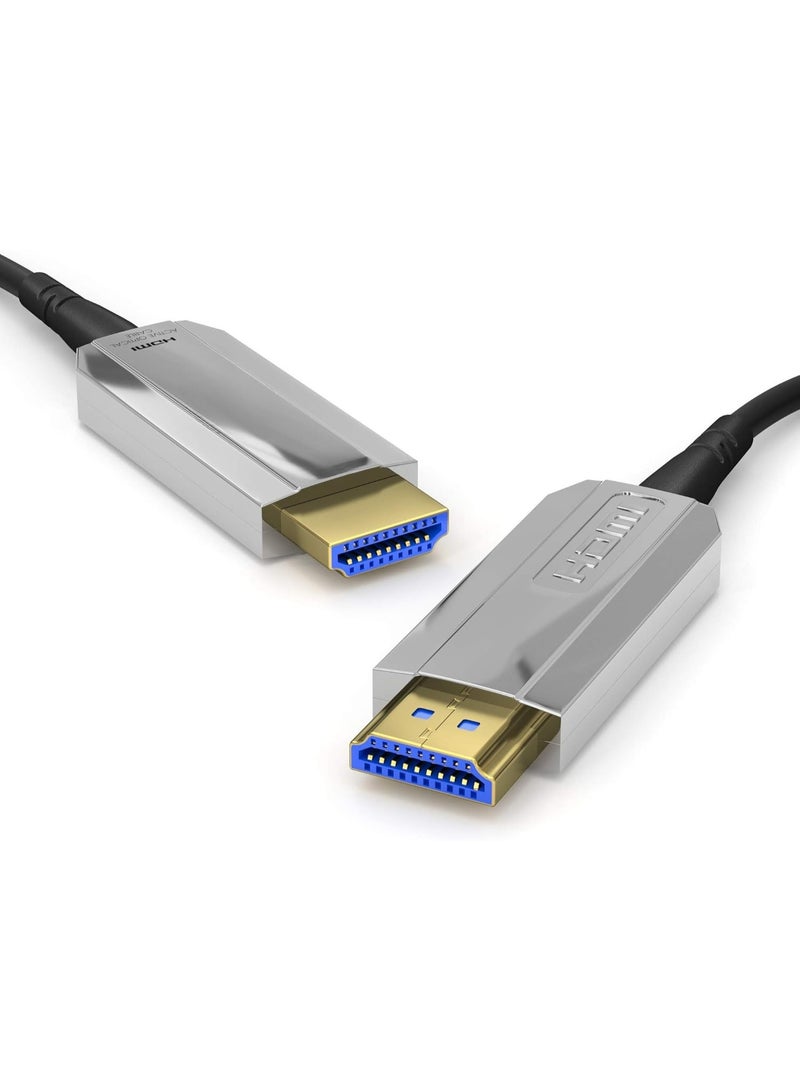 كابل HDMI بصري بطول 50 متر – بدقة 4K@60Hz و1080p، عالي السرعة مع إيثرنت وARC – مثالي للألعاب والمسرح المنزلي - Image 2
