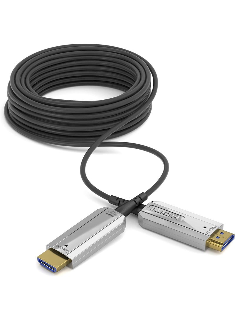 كابل HDMI بصري بطول 50 متر – بدقة 4K@60Hz و1080p، عالي السرعة مع إيثرنت وARC – مثالي للألعاب والمسرح المنزلي - Image 4