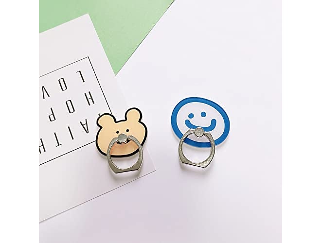 BeFunky Cute Shape Phone Ring 360 Degree Rotating Ring Grip Anti Drop Finger Holder for iPhone iPad and All Mobile Phones (1 Piece, Teddy Bear) - Image 2