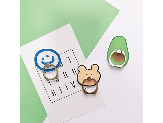 BeFunky Cute Shape Phone Ring 360 Degree Rotating Ring Grip Anti Drop Finger Holder for iPhone iPad and All Mobile Phones (1 Piece, Teddy Bear) - Image 4