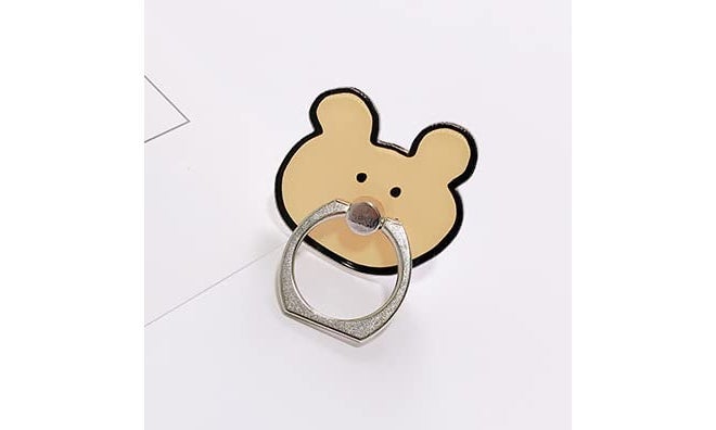 BeFunky Cute Shape Phone Ring 360 Degree Rotating Ring Grip Anti Drop Finger Holder for iPhone iPad and All Mobile Phones (1 Piece, Teddy Bear) - Image 1