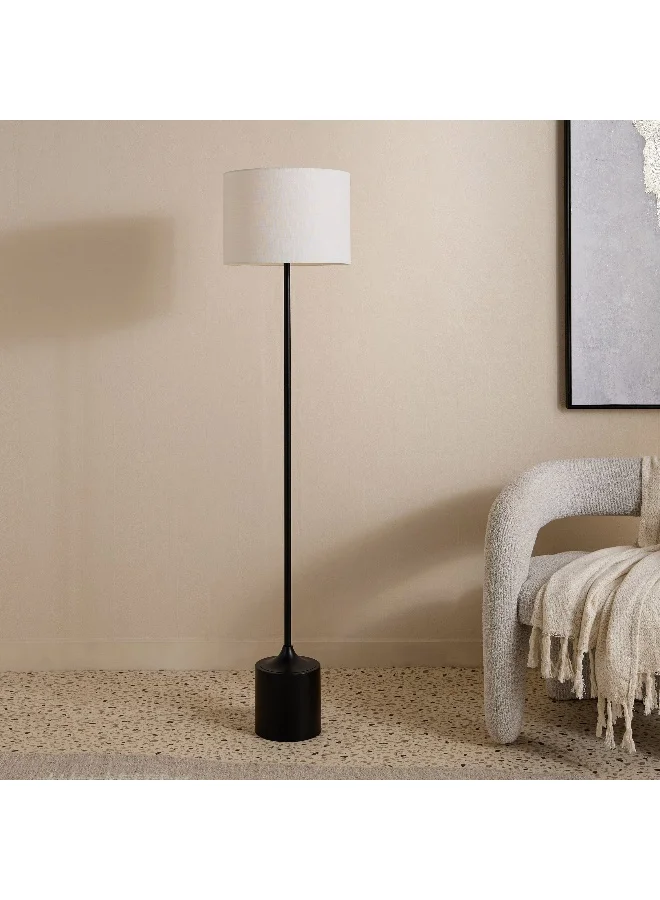 Home Box Haskett Otto E27 Metal Floor Lamp with Linen Shade - 155 cm