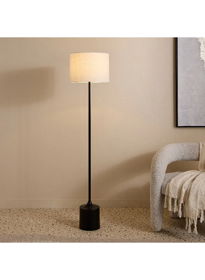 Home Box Haskett Otto E27 Metal Floor Lamp with Linen Shade - 155 cm
