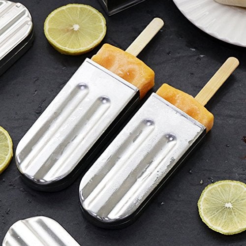 YOSOO 6 Pack Ice Pop Mold Set, Stainless Steel Ice Cream Mold with Stick Holder Base, DIY Freezer Mold Set for Making Homemade Ice Pops and Ice Cream - Image 4