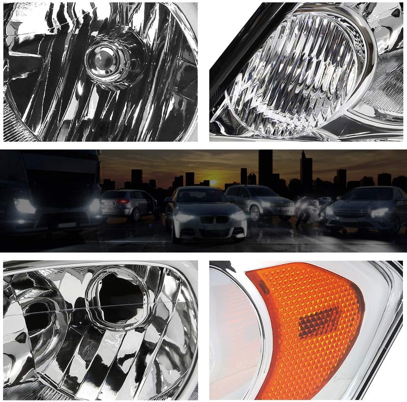 PM PERFORMOTOR Chrome Amber Headlights Replacement for 06-13 Impala / 14-16 Impala Limited / 06-07 Monte Carlo - Image 3