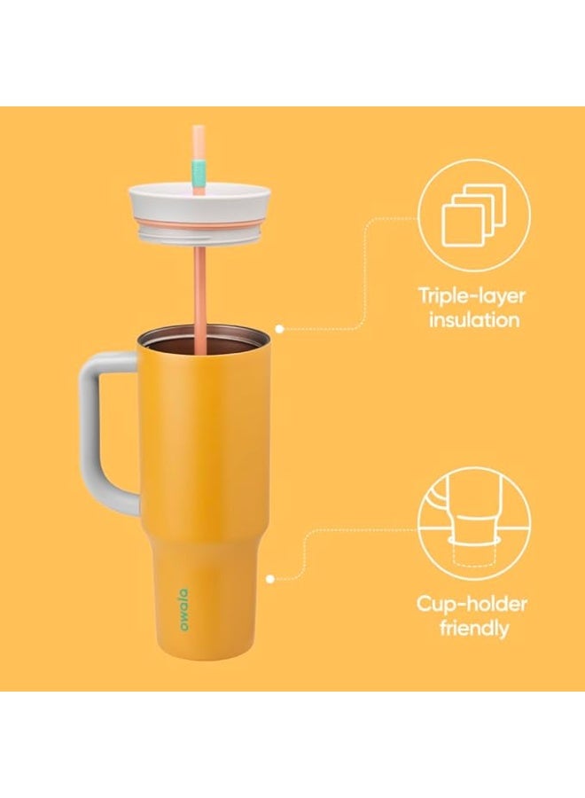 أولا كوب سفر فولاذ مقاوم للصدأ عزل ثلاثي الطبقات مع غطاء مقاوم للتسريب - Image 2