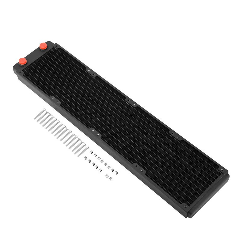 Copper Radiator Heat Sink, Water Cooling Radiator Liquid Heat Exchanger with G1/4 Port for Computer PC, 3D Printer, LED and Beauty Equipment, High Performance Low Noise Cooling (480mm) - Image 1