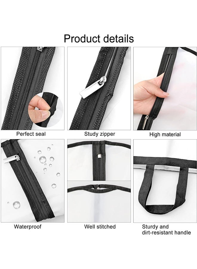 JCB CHIC حقيبة ملابس طويلة 180 × 60 سم، عبوة من 2 غطاء ملابس قابل للطي مزود بمقابض، حقائب ملابس قابلة للتنفس مزودة بسحاب، حقيبة واقية للملابس مقاومة للغبار، حقيبة ملابس لفساتين الزفاف وفساتين السهرة - Image 5