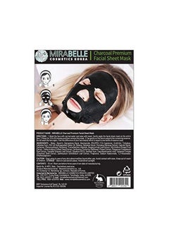 MIRABELLE COSMETICS KOREA Charcoal Facial Sheet Mask (Pack Of 6)  - Image 3