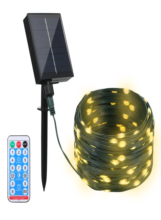Neoglint 20Meters/65.6Ft 200LEDs Solar Powered Fairy String Light with Controller IP67 Water Resistance Built-in 1200mAh High Capacity Rechargeable Cell for Patio Yard Garden Wedding Function - Image 1