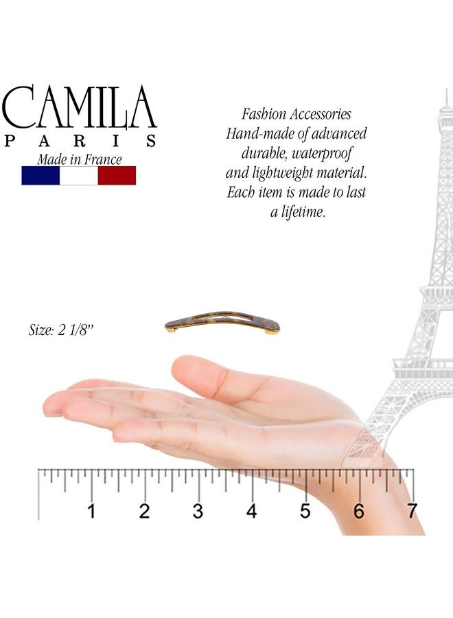 CAMILA Paris Cp3093 French Hair Snap Clip Barrette Hair Slides Clic Clac For Women Styling Girls Side Slidein Metal Snap Pin Hair Accessories For Women. Strong Hold No Slip Grip Made In France - Image 3