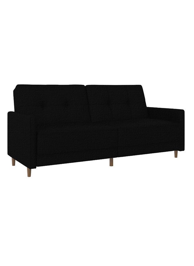 House One Nara | 3-Seater Sofa Upholstered In Linen 193x85x86 cm - Black - Image 2