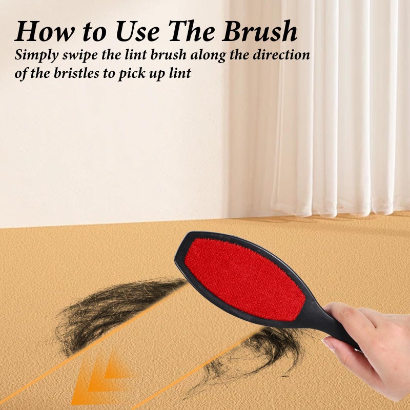 2 Pack Double-Sided Lint Brushes Reusable Lint Remover Brushes for Clothes 2 Sided Pet Hair Remover Washable Clothes Hair Roller Cleaning Brush for Sheet Carpet Furniture Fabric - Image 5