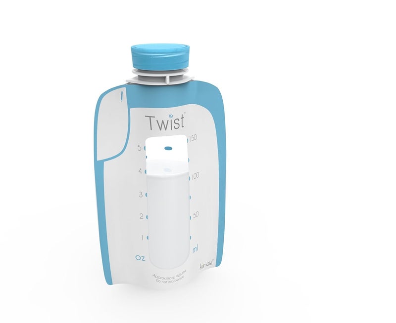 Kiinde Twist Pouch Breast Milk Storage Bags for Pumping Freezing and Feeding Direct pump direct feed presterilized 6 Ounce Pack of 40 - Image 1