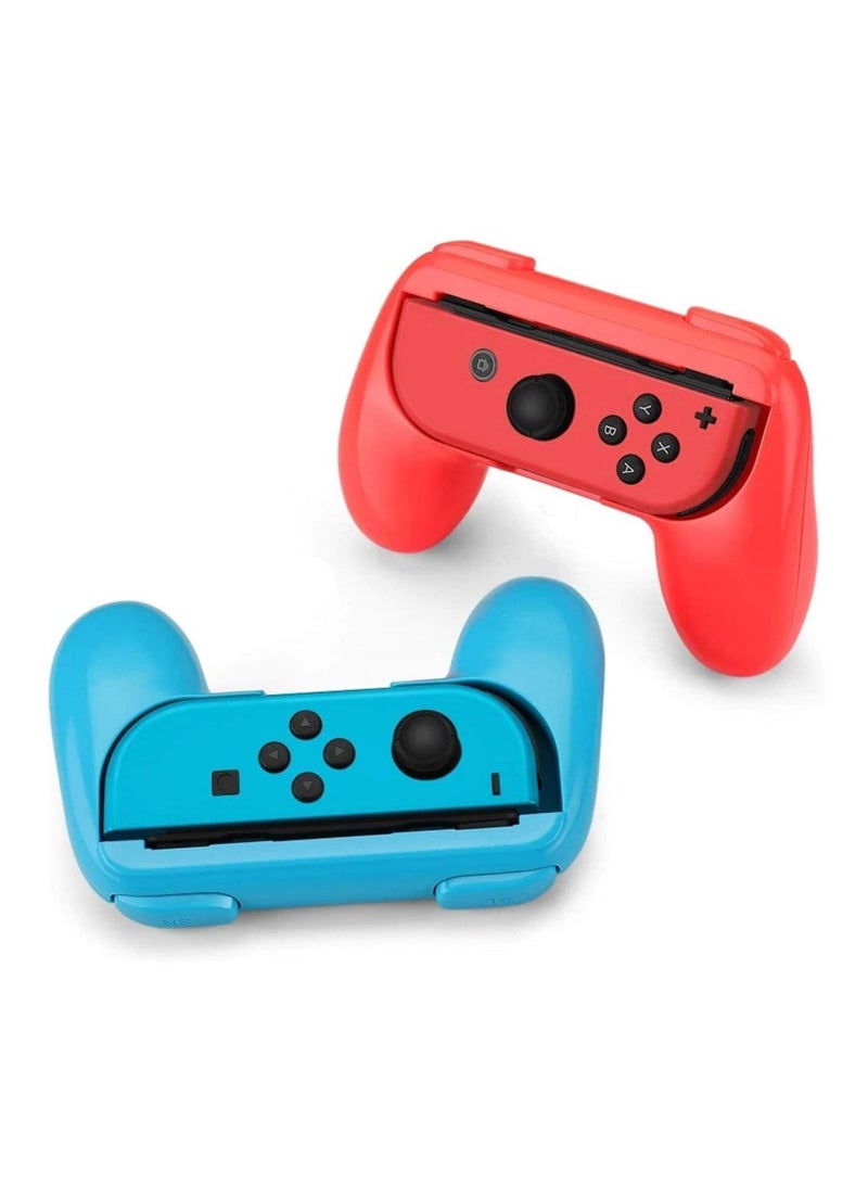 Blue Color/Red Color Grip Kit Controller Handle Bracket Compatible with Nintendo Switch Joy-Con - Image 1