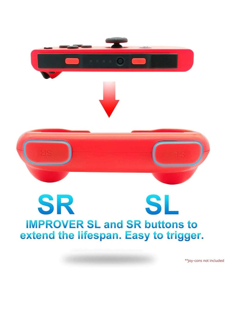 Blue Color/Red Color Grip Kit Controller Handle Bracket Compatible with Nintendo Switch Joy-Con - Image 4