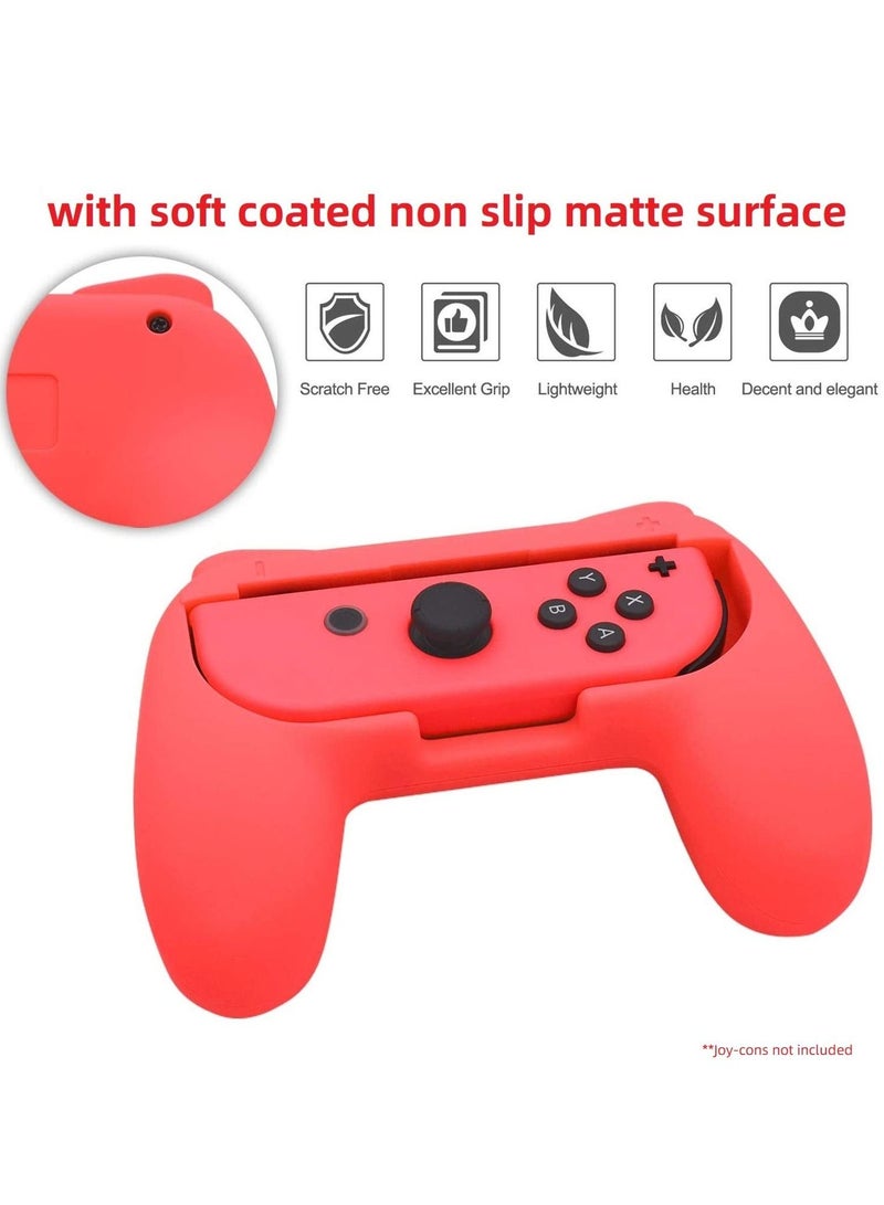 Blue Color/Red Color Grip Kit Controller Handle Bracket Compatible with Nintendo Switch Joy-Con - Image 5