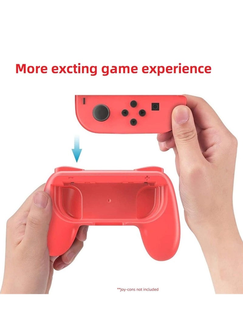 Blue Color/Red Color Grip Kit Controller Handle Bracket Compatible with Nintendo Switch Joy-Con - Image 2