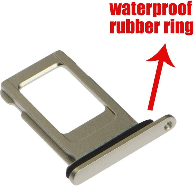 Perzework حامل فتحة بطاقة SIM بديل لجهاز آيفون 11 برو وآيفون 11 برو ماكس (فضي) مع حلقة مطاطية مقاومة للماء ودبوس إخراج (نسخة بطاقة SIM واحدة) - Image 2