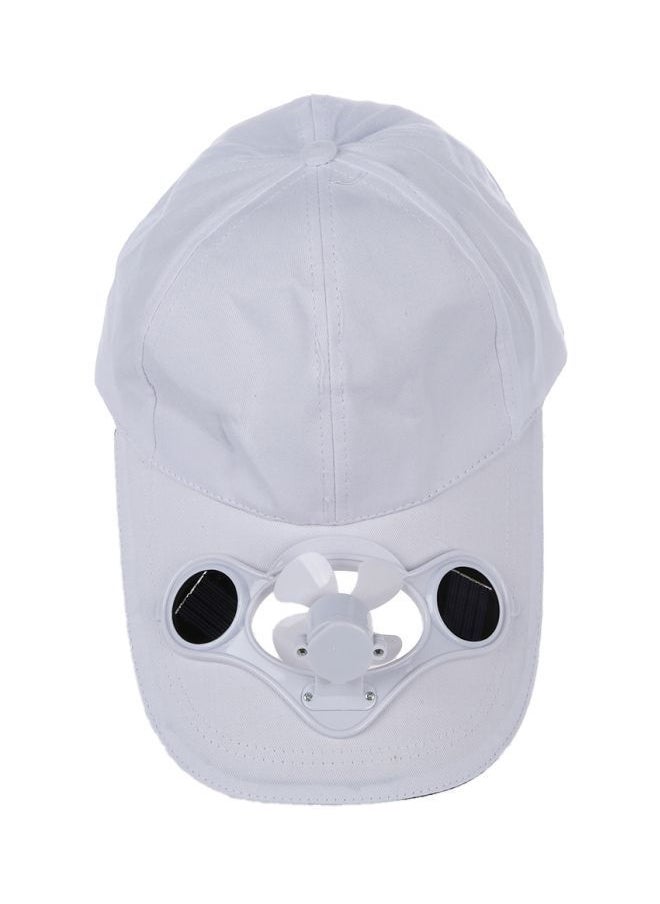 NIBEMINENT Cap With Cooling Fan White 5centimeter 
