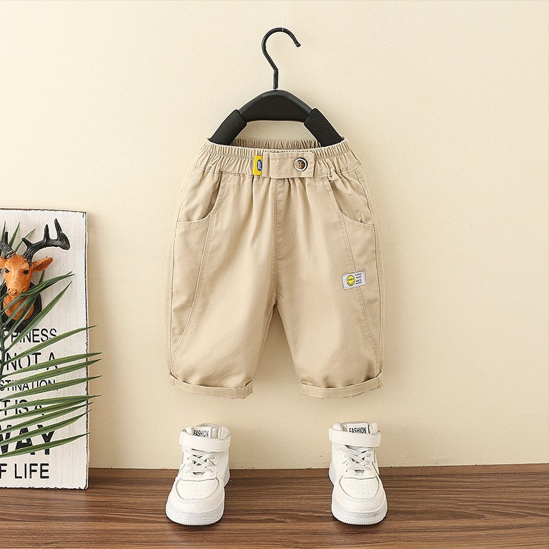 Boys' Pants Summer Children'S Pure Cotton Children'S Summer Khaki Shorts For Boys And Babies' Summer Five-Point Pants - Image 1