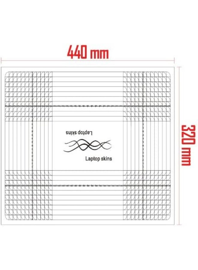 LSS 17 17.3 Inches Laptop Notebook Skin Sticker with 2 Wrist Pads - Reusable Cover Protector Vinyl Sticker Cover Decal Fits 17" - 19" HP Asus Acer Samsung - Red Sign Pattern - Image 3